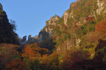秋の深耶馬溪・一目八景からの眺め