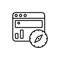 Web Optimization vector outline icon. EPS 10 file marketing and advertising symbol