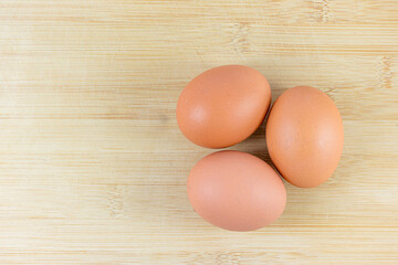 eggs on wooden table