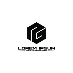 Letter PG hexagon logo design vector
