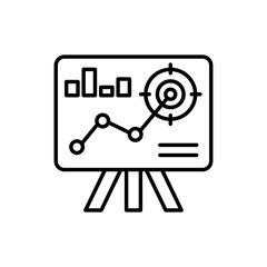 Marketing Strategy vector outline icon. EPS 10 file marketing and advertising symbol
