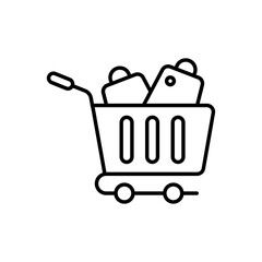 Sales vector outline icon. EPS 10 file marketing and advertising symbol