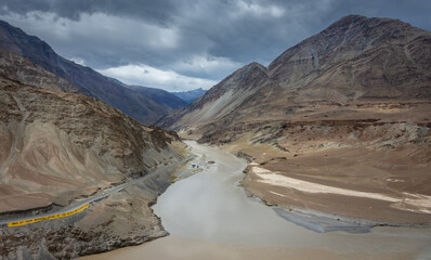 River confluence in Leh Ladakh