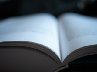 An open book close-up, a place for text