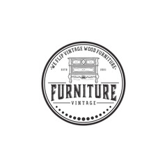 Vintage Table Logo Design Inspiration For Furniture Business