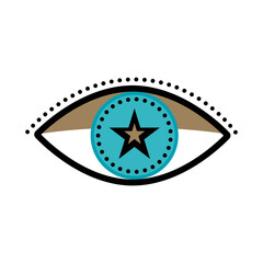 Eye Mystic  Boho Symbol. Abstract Evil Eye Sign for Design T Shirt Print, Tarot Card Cover