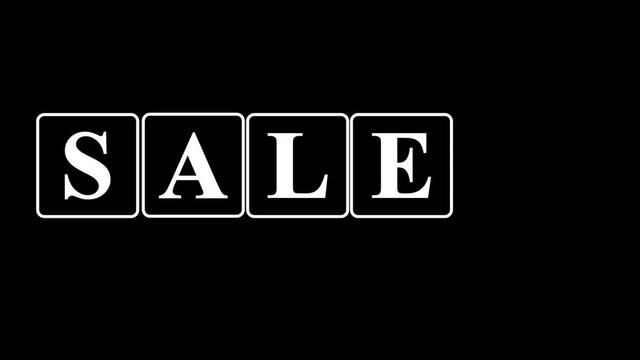 SALE animated lower third in high resolution in alpha channel or transparent background.
