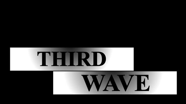 THIRD WAVE animated lower third in high resolution, suitable for television and news.
