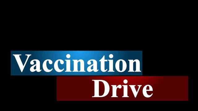 VACCINATION DRIVE ANIMATED SIMPLE AND CLEAN LOWER THIRD IN HIGH RESOLUTION ON ALPHA CHANNEL (TRANSPARENT BACKGROUND) (QUICKTIME).

