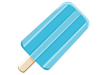 アイスキャンディー（ソーダ味）　夏の風物詩　アイコン　/イラスト素材