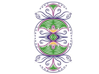 Mandala floral ornament design. Creative work hand drawing illustration. Digital art illustration