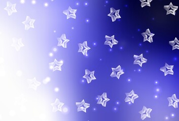 Light Purple vector template with sky stars.