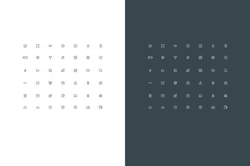 vector Office linear Icon Set
