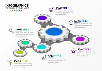 Fototapeta na wymiar Infographic design template. Creative concept with 6 steps