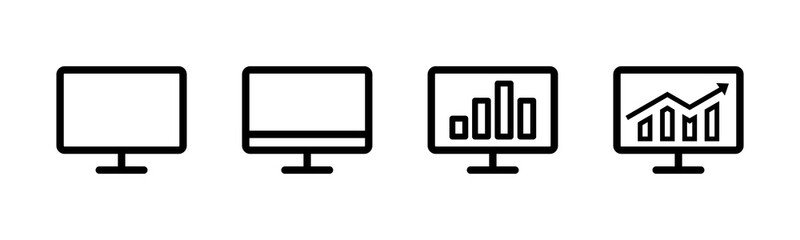 Vector graphic of desktop financial icon collection