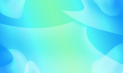 Multi-colored soft bright blue green background with multiple wave pattern graphics for illustration.