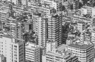 crowded building in Hong Kong city