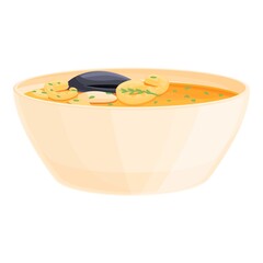 Sea food soup icon cartoon vector. Seafood shrimp. Dish soup