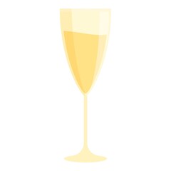 Champagne glass icon cartoon vector. Wine toast. Cocktail cup