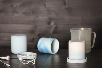 items for making plaster planters for plants