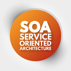 SOA - Service Oriented Architecture acronym, technology concept background