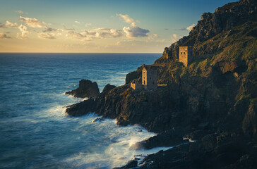 Botallack crown mine sunset . Cornwall, U.K 