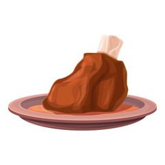 Beef meat icon cartoon vector. Pork sausage. Butchery steak bacon