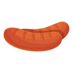 Meat sausage icon cartoon vector. Chicken pork. Beef ham animal