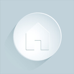 vector home icon on white button