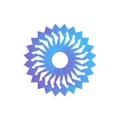 Abstract circle logo design vector illustration isolated on white background