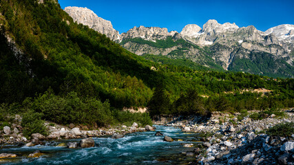 Naklejka na ściany i meble Theth National Park. The Alps, Albania.
