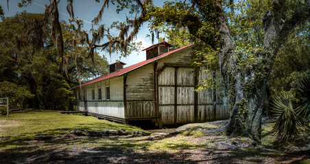 Old red barn Jungle gardens Louisiana