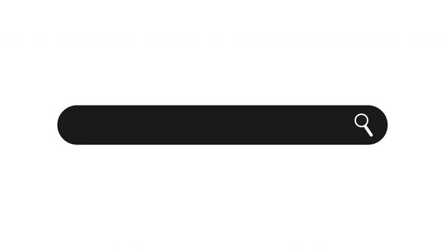Alpha channel Search button. Hand cursor click 4k animation vector footage