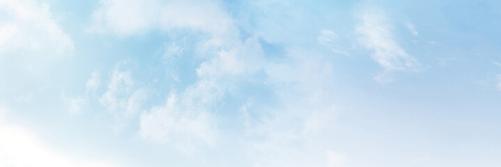 Blue sky with white cloud. The summer heaven is colorful clearing day Good weather and beautiful nature in the morning.