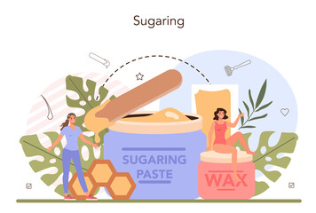 Epilation concept. Hair removal method. Idea of body skin care and beauty.