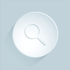 search icon vector white button