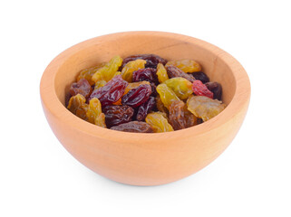 Raisins isolated on white background.