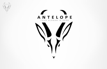 antelope logo vector. animal design. - obrazy, fototapety, plakaty