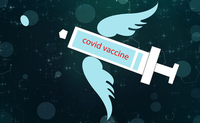2d illustration covid vaccine concept
