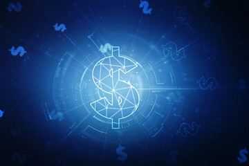 2d rendering usd Dollar symbol 