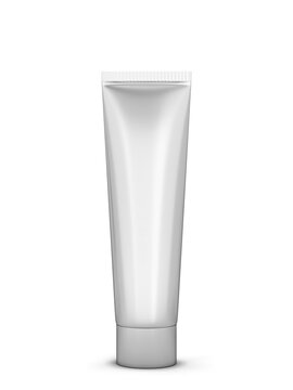 Blank cosmetic tube packaging mockup