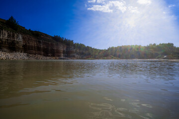 Abandoned stone quarry  in Russia