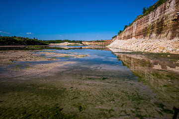 Obraz premium Abandoned stone quarry in Russia
