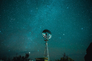 Under the galaxy and starry skies