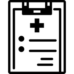 Obraz premium medical checkup solid line icon
