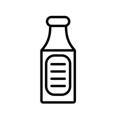 Milkbottle Linear Vector Icon Design