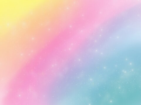 Illustration with rainbow pastel colors texture. Multicolor wallpaper texture sky and colors of princess and unicorns
