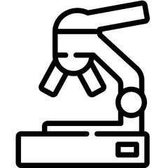 microscope line icon