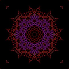 Indian red and pink floral pattern design.