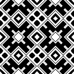 Seamless background. Modern stylish texture with abstract shapes with black and white color.Simple regular graphic design.Repeating geometric pattern. ..